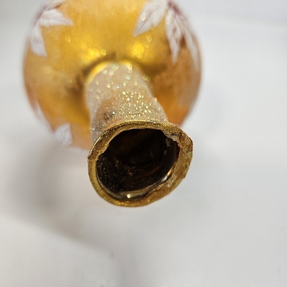 VINTAGE Christopher Radko White Poinsettia Gold 4 Tier Finial Topper 16" 1998 - Picture 9 of 9